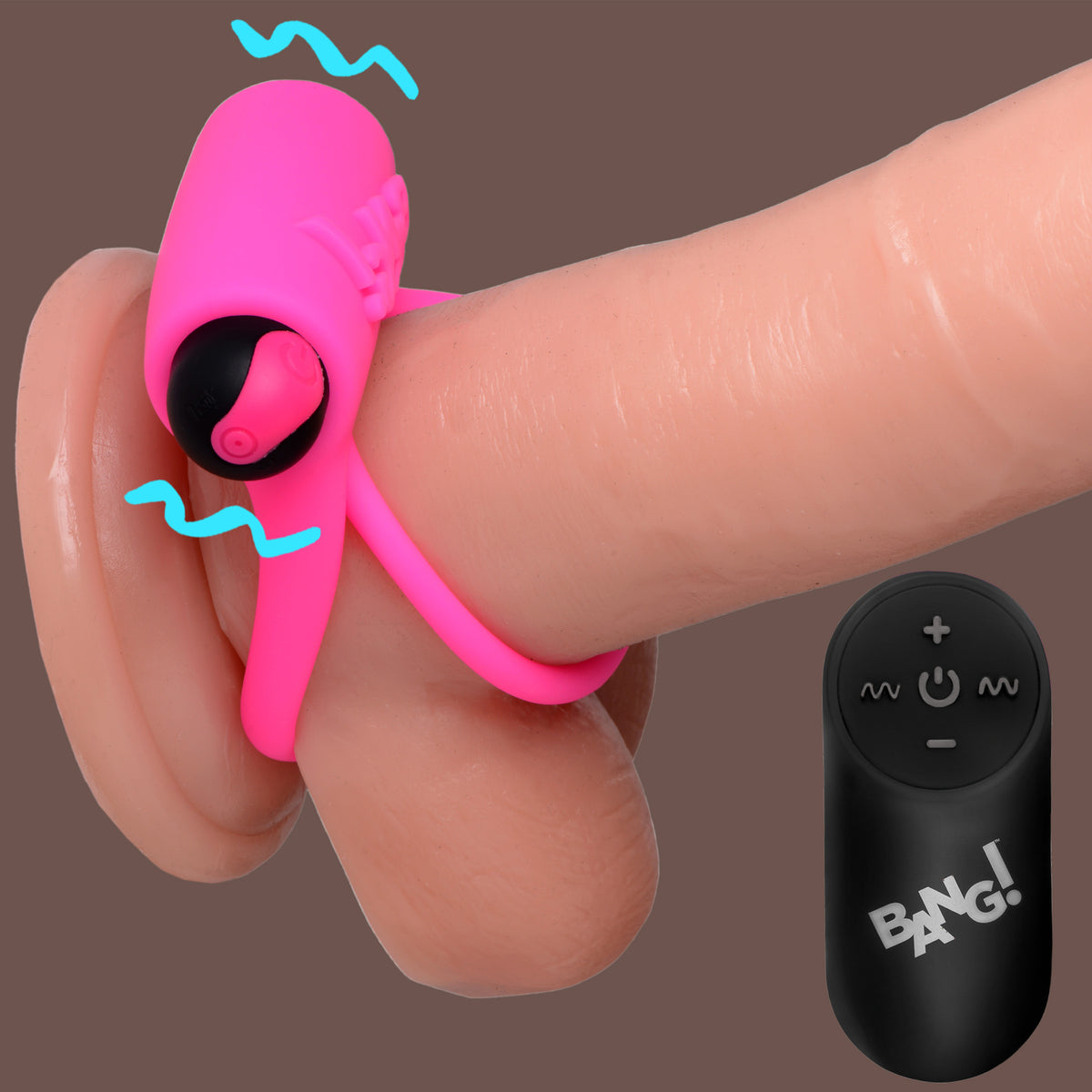 28X Remote Control Vibrating Cock Ring & Bullet - Pink