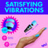 10X Vibrating Mini Silicone Wand - Blue