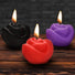 Fire Garden 3pc Rose Candle Set - Black, Purple, Red