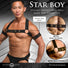 Star Boy Male Chest Harness with Arm Bands - L/XL