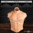 Ripped Silicone Male Chest - Large