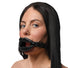 Juicy Lips Silicone Open Mouth Gag - Black