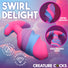 Unicorn Swirl Silicone Butt Plug - Large