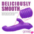 Gossip Blasters 10X Thrusting Silicone Rabbit Vibrator - Violet