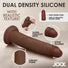 JOCK Real Skin 9.5" Silicone Dildo - Dark