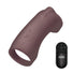 Vibrating Silicone Penis Sleeve - Dark