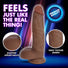 Jock Dark Bareskin Dildo with Balls - 10 Inch