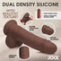 JOCK Real Skin 10" Silicone Dildo w/ Balls - Dark