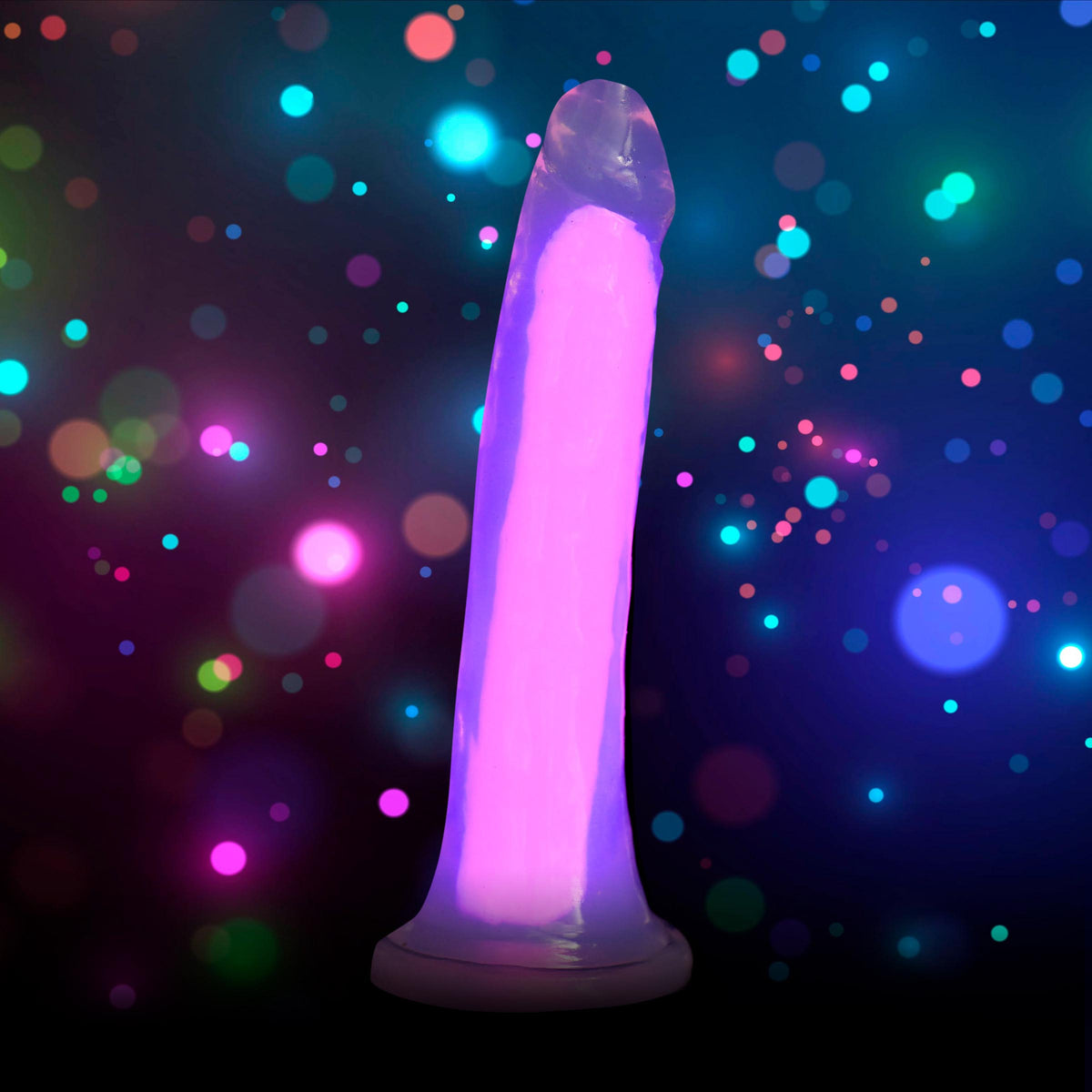 Lollicock 7" Glow-in-the-Dark Silicone Dildo - Pink