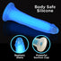 Lollicock 7" Glow-in-the-Dark Silicone Dildo - Blue