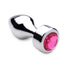 Hot Pink Gem Weighted Anal Plug - Medium